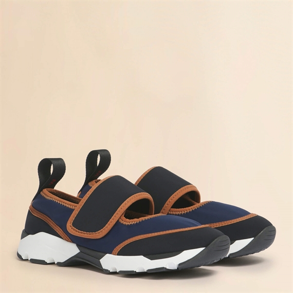 Marni Mary Jane Running Sneaker, Deep Blue & Black